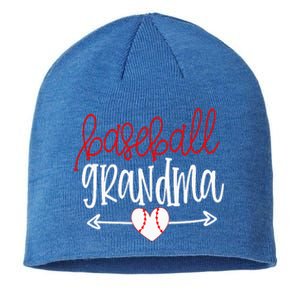 Baseball Grandma From Grandson Arrow Cute Heart Game Sustainable Beanie