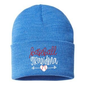 Baseball Grandma From Grandson Arrow Cute Heart Game Sustainable Knit Beanie