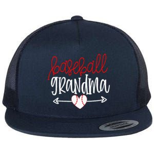 Baseball Grandma From Grandson Arrow Cute Heart Game Flat Bill Trucker Hat