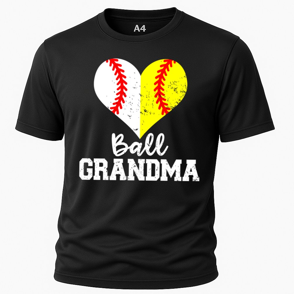 Ball Grandma Funny Baseball Softball Grandma Gift Cooling Performance Crew T-Shirt