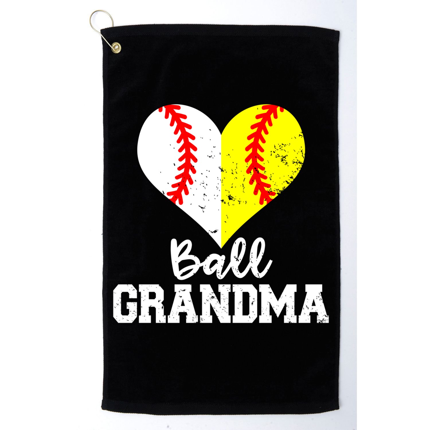 Ball Grandma Funny Baseball Softball Grandma Gift Golf Towel