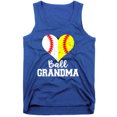 Ball Grandma Funny Baseball Softball Grandma Gift Tank Top