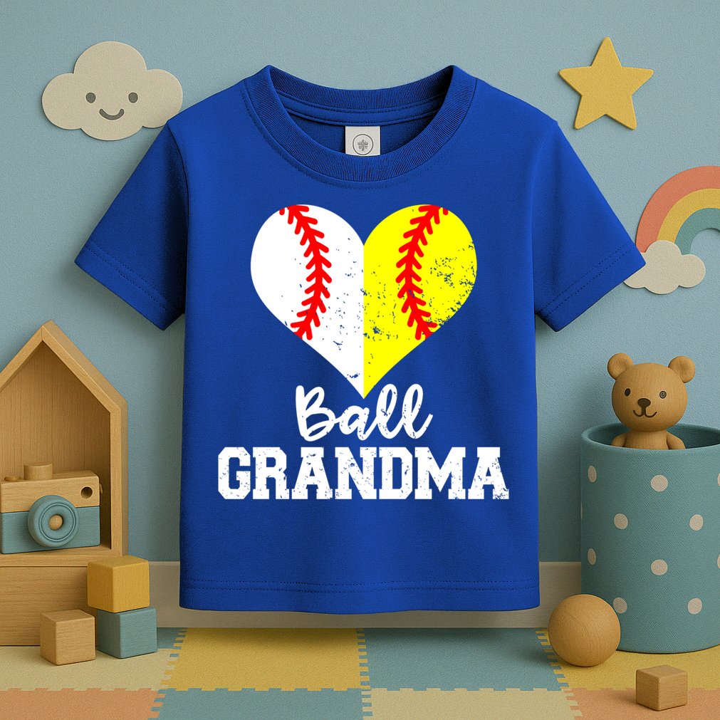 Ball Grandma Funny Baseball Softball Grandma Gift Toddler T-Shirt