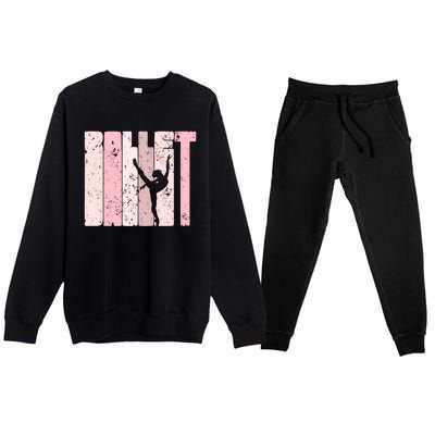 Ballet Gift For Teen Gift Silhouette Ballet Dance Gift Premium Crewneck Sweatsuit Set