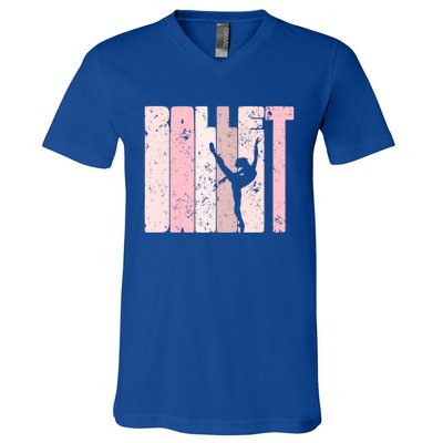 Ballet Gift For Teen Gift Silhouette Ballet Dance Gift V-Neck T-Shirt