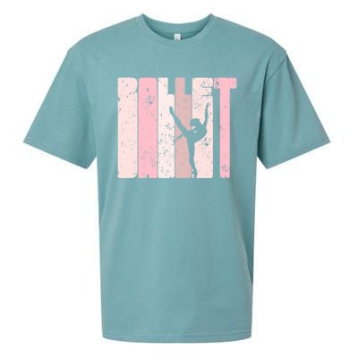 Ballet Gift For Teen Gift Silhouette Ballet Dance Gift Sueded Cloud Jersey T-Shirt