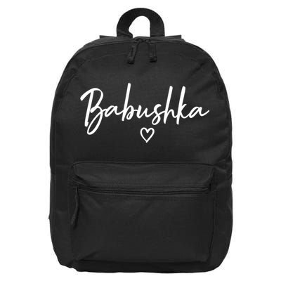 Babushka Gifts For Women Grandma Heart MotherS Day Babushka 16 in Basic Backpack