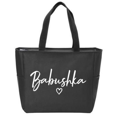 Babushka Gifts For Women Grandma Heart MotherS Day Babushka Zip Tote Bag