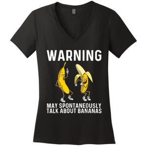 Banana Gift For Men Women Boy Girl Kids Banana Fruit Lover Women's V-Neck T-Shirt