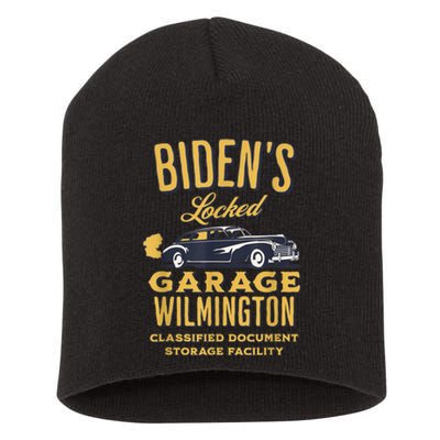 Biden's Garage Funny AntiBiden Political Joke Garage Sign Short Acrylic Beanie