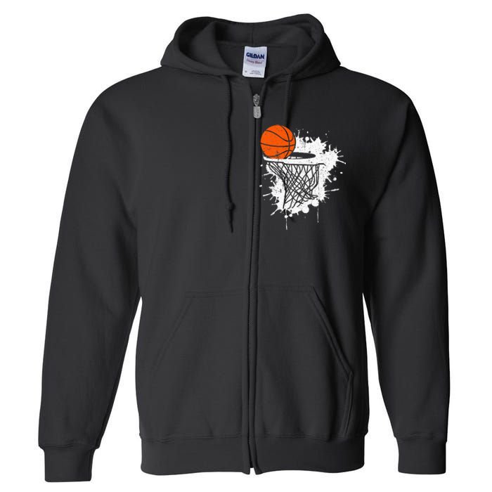 Basketball Gift For Coach Player Baller Full Zip Hoodie