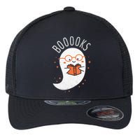 Booooks Ghost Funny Halloween Teacher Book Library Reading Flexfit Unipanel Trucker Cap