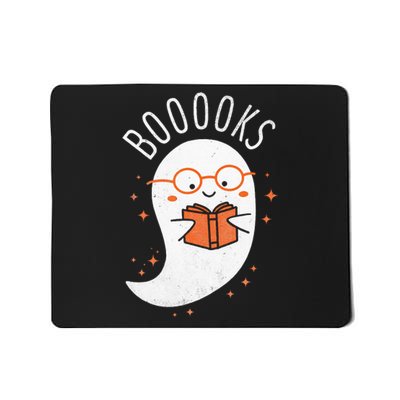 Booooks Ghost Funny Halloween Teacher Book Library Reading Mousepad