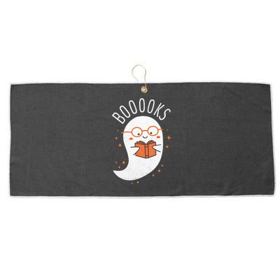 Booooks Ghost Funny Halloween Teacher Book Library Reading Large Microfiber Waffle Golf Towel