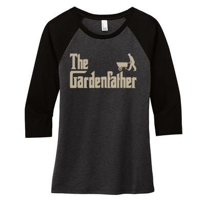 Best Gardening Father Gifts The Gardenfather Women's Tri-Blend 3/4-Sleeve Raglan Shirt