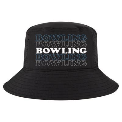 Bowling Gift For Men Husband Or Dad Retro Bowling Text Cool Comfort Performance Bucket Hat