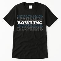 Bowling Gift For Men Husband Or Dad Retro Bowling Text Tall T-Shirt