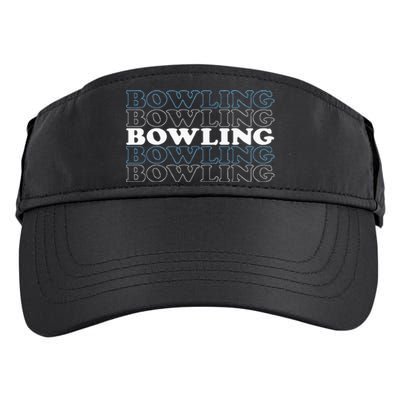 Bowling Gift For Men Husband Or Dad Retro Bowling Text Adult Drive Performance Visor