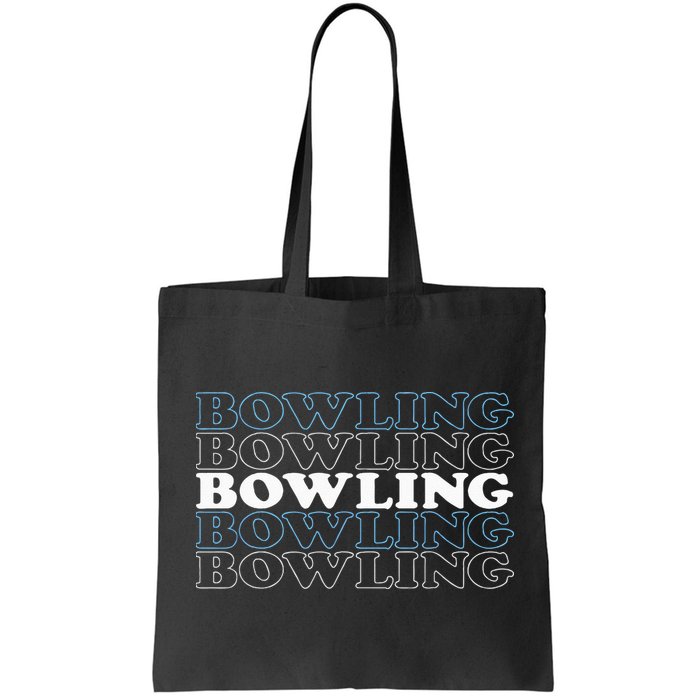 Bowling Gift For Men Husband Or Dad Retro Bowling Text Bag