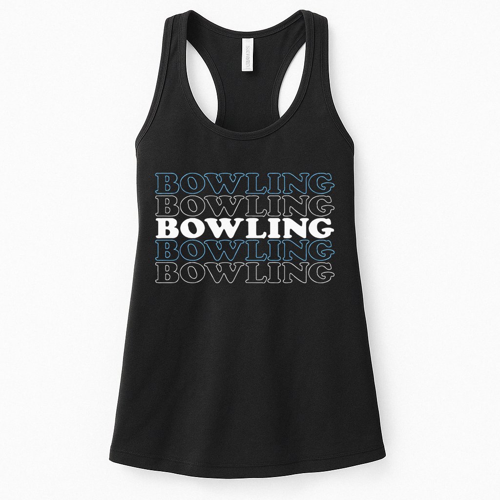 Bowling Gift For Men Husband Or Dad Retro Bowling Text Womens Tank Top