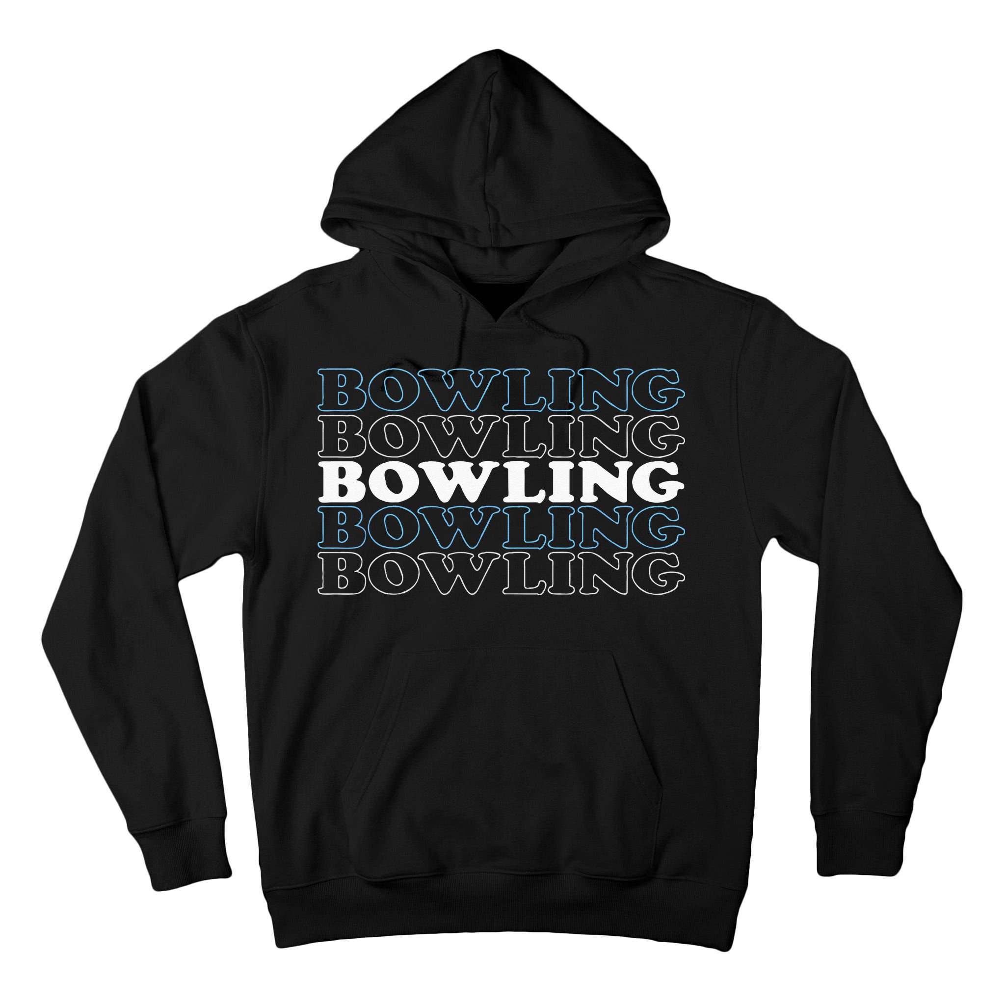 Bowling Gift For Men Husband Or Dad Retro Bowling Text Tall Hoodie