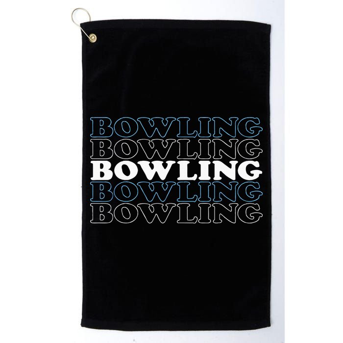 Bowling Gift For Men Husband Or Dad Retro Bowling Text Golf Towel
