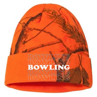 Bowling Gift For Men Husband Or Dad Retro Bowling Text Kati Licensed 12" Camo Beanie