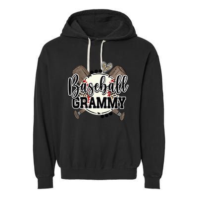 Baseball Grammy Funny Baseball Family Matching Garment-Dyed Fleece Hoodie