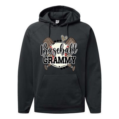 Baseball Grammy Funny Baseball Family Matching Performance Fleece Hoodie