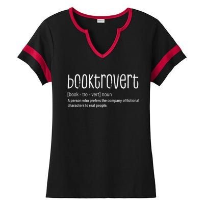 Booktrovert Gift For Librarian Ladies Halftime Notch Neck Tee