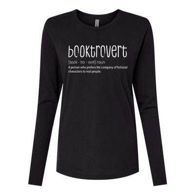 Booktrovert Gift For Librarian Womens Cotton Relaxed Long Sleeve T-Shirt