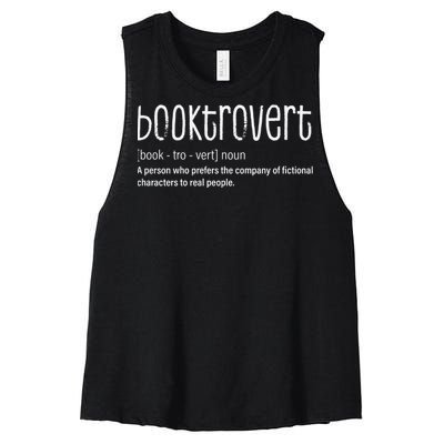 Booktrovert Gift For Librarian Women's Racerback Cropped Tank