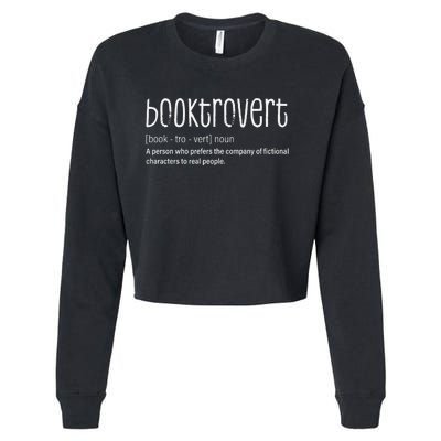 Booktrovert Gift For Librarian Cropped Pullover Crew