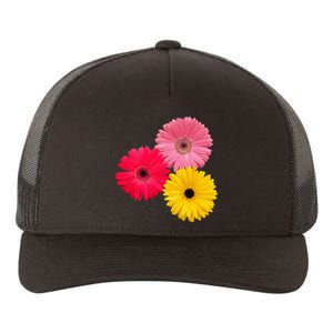 Blooming Gerbera Flower Daisies Gerberas Daisy Flowery Yupoong Adult 5-Panel Trucker Hat