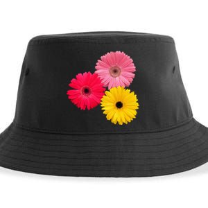 Blooming Gerbera Flower Daisies Gerberas Daisy Flowery Sustainable Bucket Hat