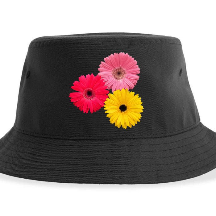 Blooming Gerbera Flower Daisies Gerberas Daisy Flowery Sustainable Bucket Hat