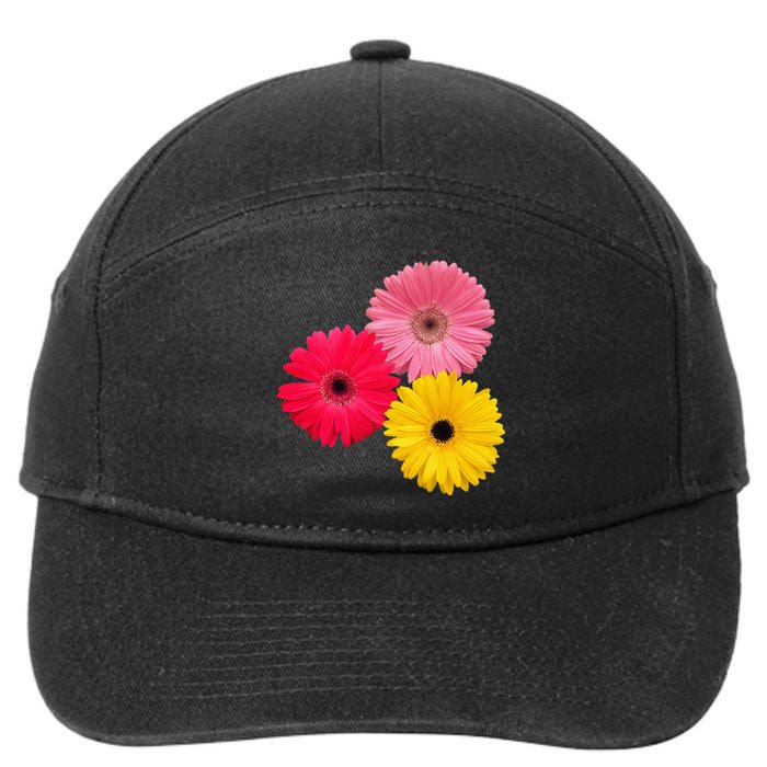 Blooming Gerbera Flower Daisies Gerberas Daisy Flowery 7-Panel Snapback Hat