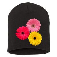 Blooming Gerbera Flower Daisies Gerberas Daisy Flowery Short Acrylic Beanie