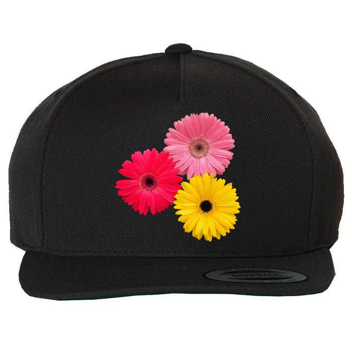 Blooming Gerbera Flower Daisies Gerberas Daisy Flowery Wool Snapback Cap