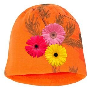 Blooming Gerbera Flower Daisies Gerberas Daisy Flowery Kati - Camo Knit Beanie