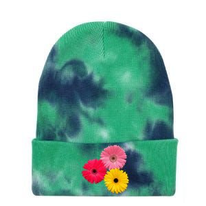 Blooming Gerbera Flower Daisies Gerberas Daisy Flowery Tie Dye 12in Knit Beanie