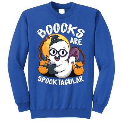 Boooks Ghost Funny Halloween Teacher Book Library Reading Meaningful Gift Sweatshirt