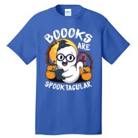 Boooks Ghost Funny Halloween Teacher Book Library Reading Meaningful Gift Tall T-Shirt