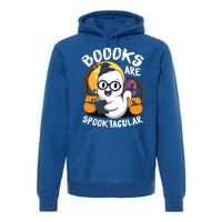 Boooks Ghost Funny Halloween Teacher Book Library Reading Meaningful Gift Premium Hoodie