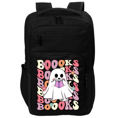 Boooks Ghost Groovy Book Reading Halloween Teacher Gift Impact Tech Backpack