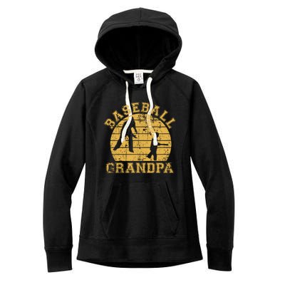 Baseball Grandpa Grandfather Grandson Proud Papa Dad Sports Gift Women's Fleece Hoodie