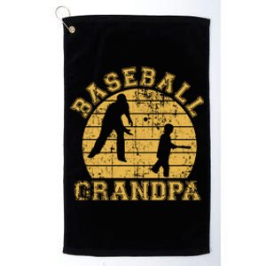 Baseball Grandpa Grandfather Grandson Proud Papa Dad Sports Gift Platinum Collection Golf Towel