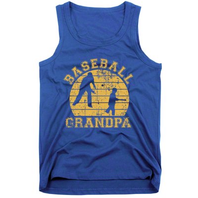 Baseball Grandpa Grandfather Grandson Proud Papa Dad Sports Gift Tank Top