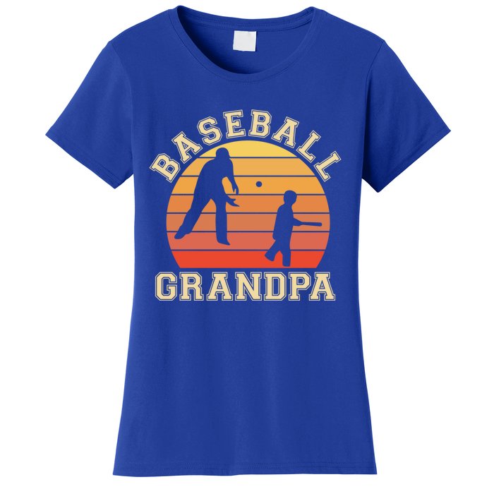 Baseball Grandpa Grandfather Grandson Proud Papa Dad Sports Gift Women's T-Shirt