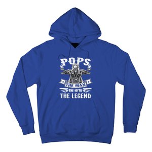 Biker Grandpa Gift Pops The Myth The Legend Motorcycle Gift Hoodie